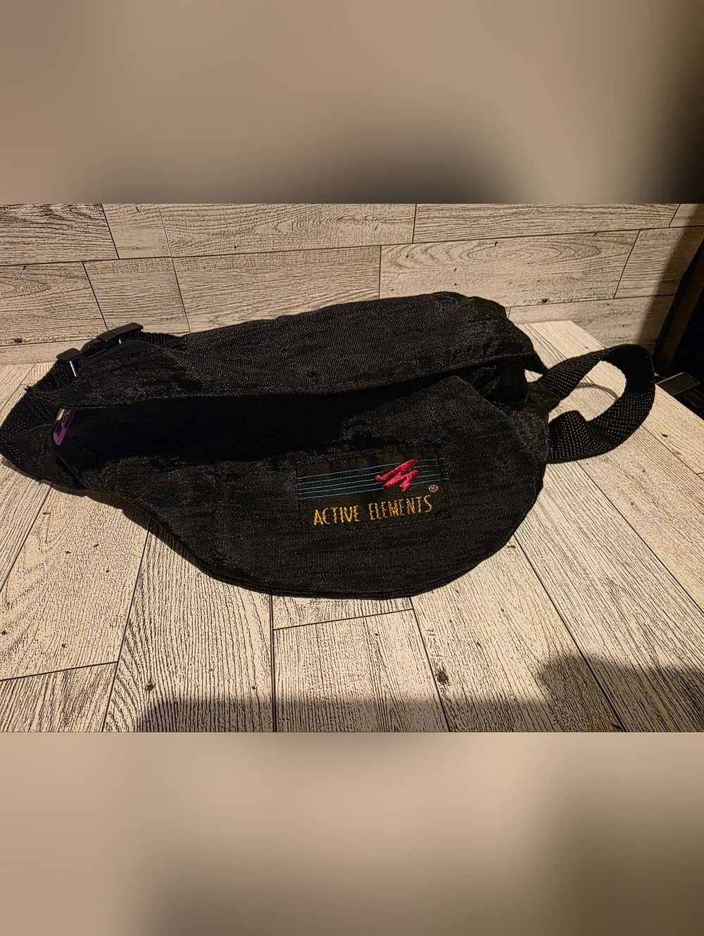 Vintage Active Elements Black Waist Pack - Black Fanny Pack
